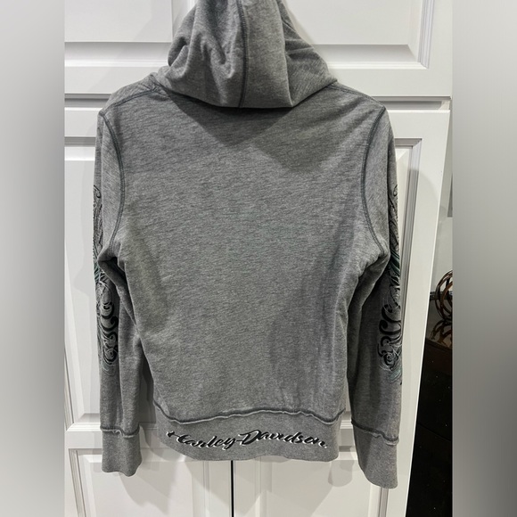 Harley Davidson women’s reversible zip up hoodie. - Picture 6 of 6